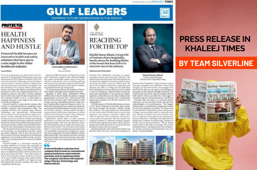 Press Release In Khaleej Times